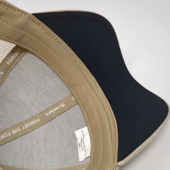 Simms Snapback Trucker Hat Brown One Size Adjustable 6 Panel Mesh Back - Picture 8 of 10